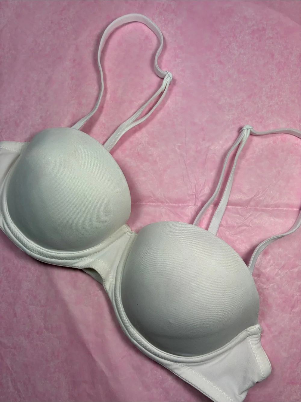 PINK Victoria's Secret Convertible Strapless Bra, size 34A, color: Classic White